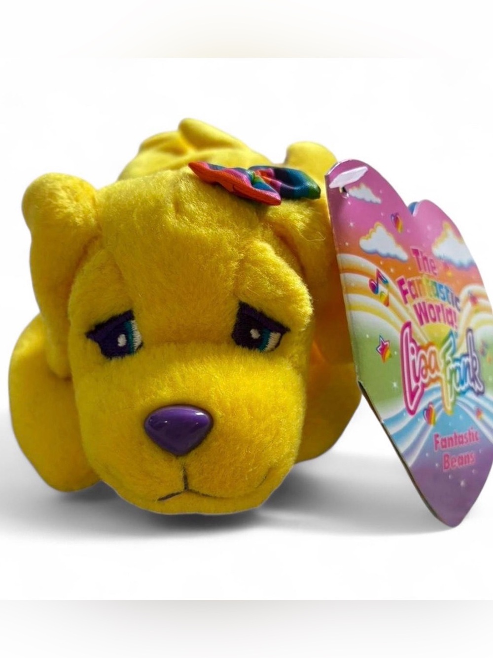 Y2K Lisa Frank Candy Beanie Baby Dog NWT - Picture 2 of 5
